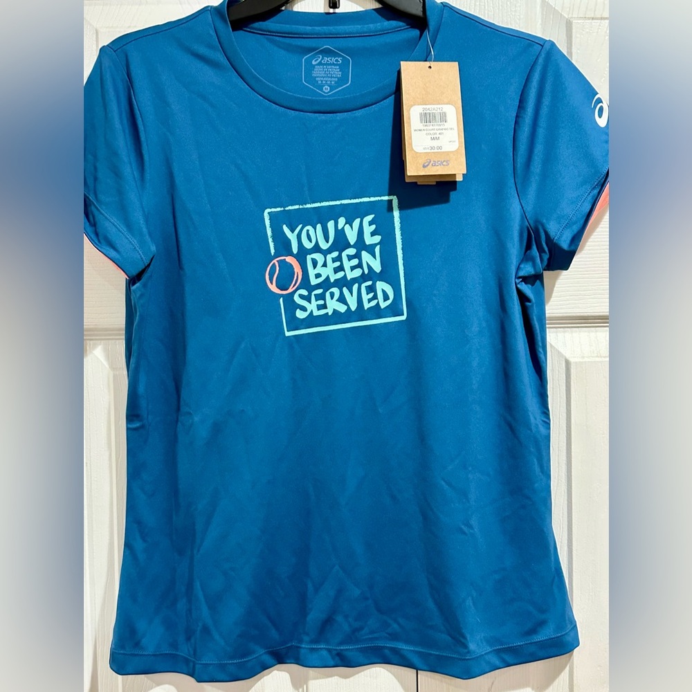 ASICS Blue Graphic Short Sleeve Tee